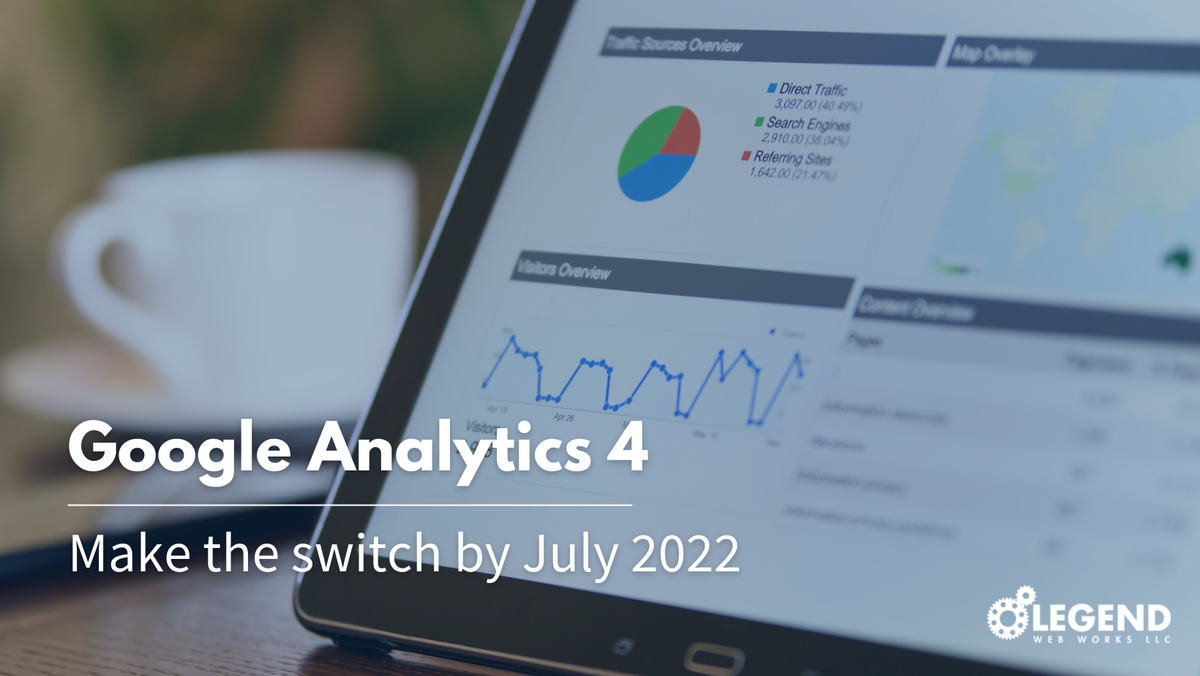 Laptop computer with Google Analytics on the screen